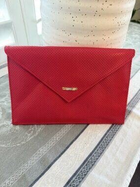 Glamorous Michelle Belau Red Envelope Clutch
